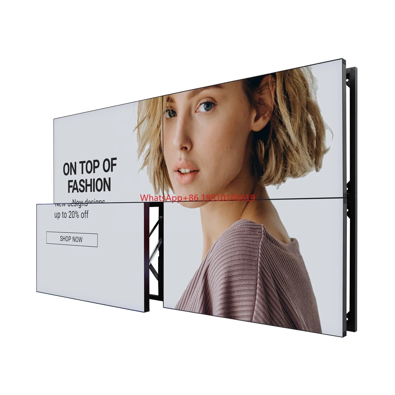 Pannello Display LCD per Video Wall da 46 Pollici, Montaggio a Parete, Schermo per Interni con Giunzione Senza Soluzione di Continuità e Animazioni per Negozi al Dettaglio
