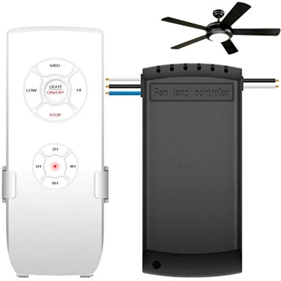 Universal Ceiling Fan Remote Control Kit 3-in-1 Ceiling Fan Light Timing and Speed Wireless Remote Control and Receiver Kits fo