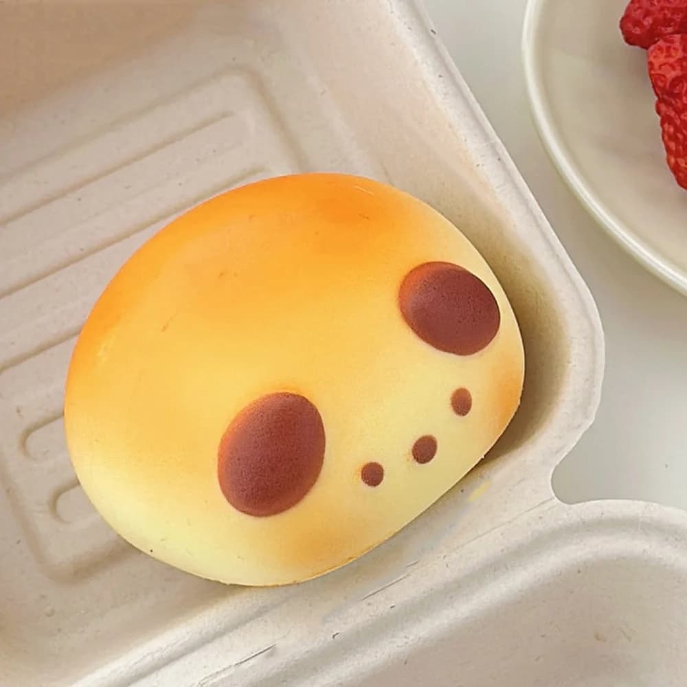 Simpatico Giocattolo Squishy a Forma di Pane, a Lenta Risalita, Antistress Divertente, Giocattolo Mochi da Spremere per Bambini, Regalo per Feste
