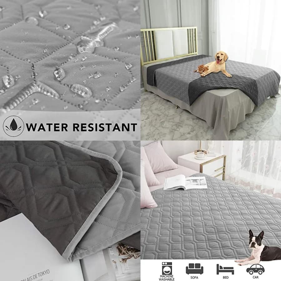 Waterpro Dog Bed Cover Pet Blanket for Furniture Bed Couch Sa Reversible
