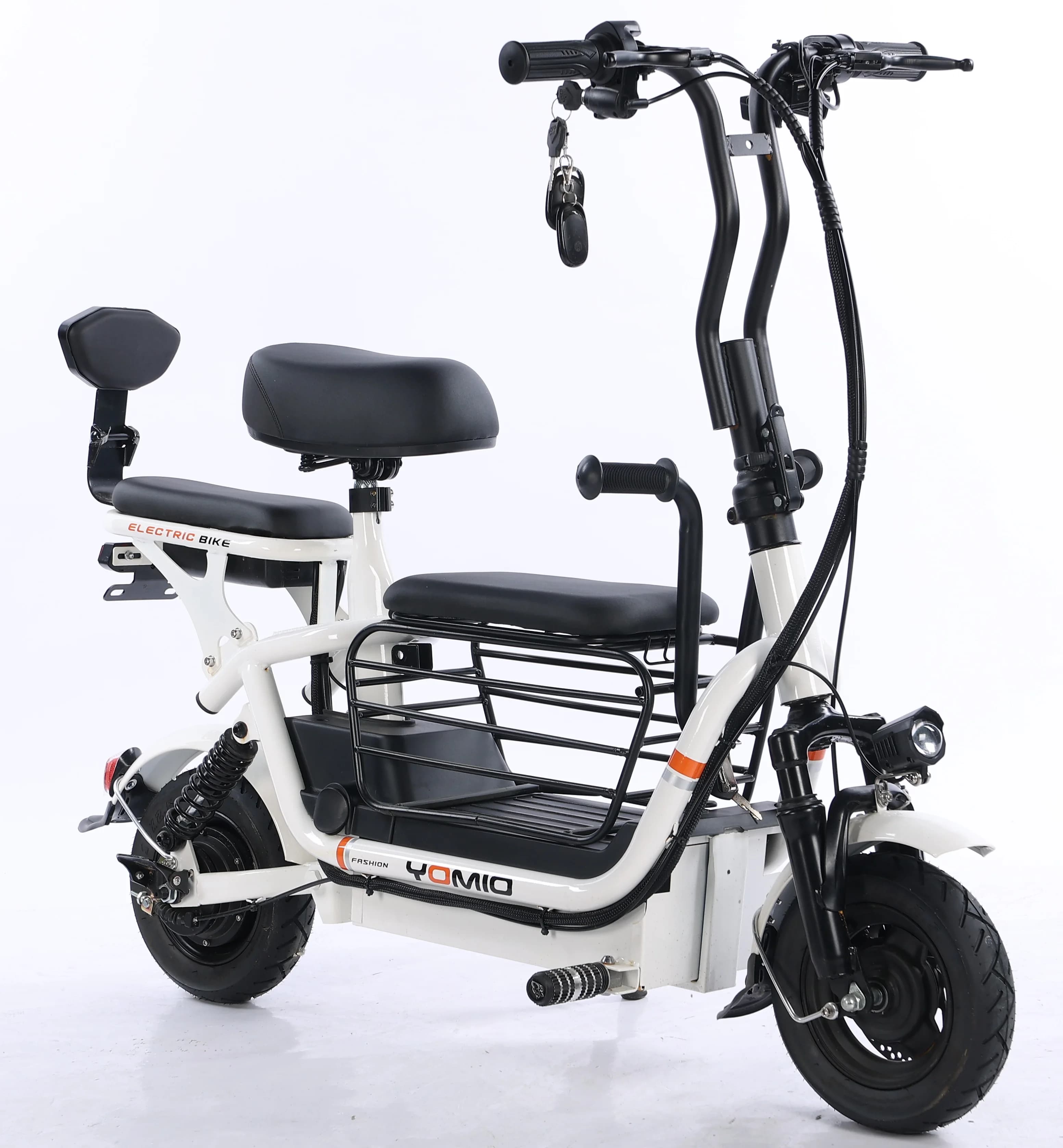 Scooter Elettrico per Adulti a Prezzo Conveniente, 400W 48V, Bici Elettrica Urbana a Due Ruote da 10 Pollici con Cestino