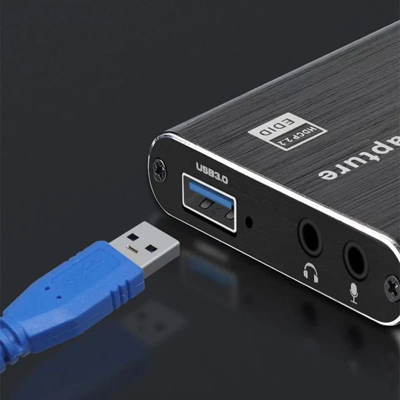 Scheda di acquisizione video 4K USB 3.0 compatibile con HDMI, registratore video HD 4K 30HZ 1080P per PS4, OBS, registrazione di giochi e streaming live