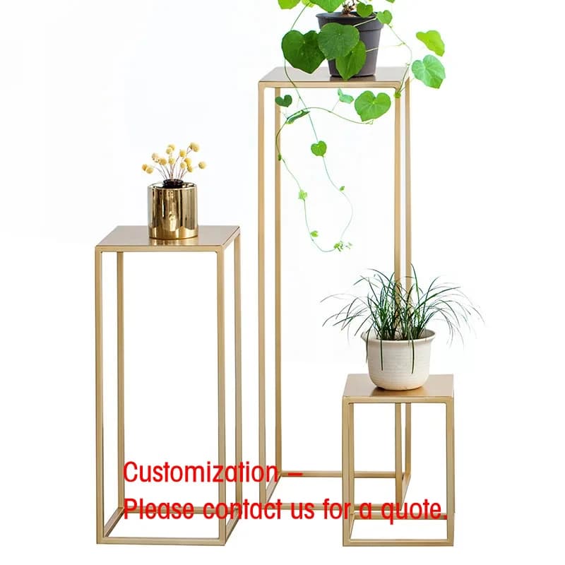 Espositore a più livelli personalizzato per tavolino, porta fiori quadrato, porta vasi nero, espositore decorativo a più livelli, supporto per piante in metallo