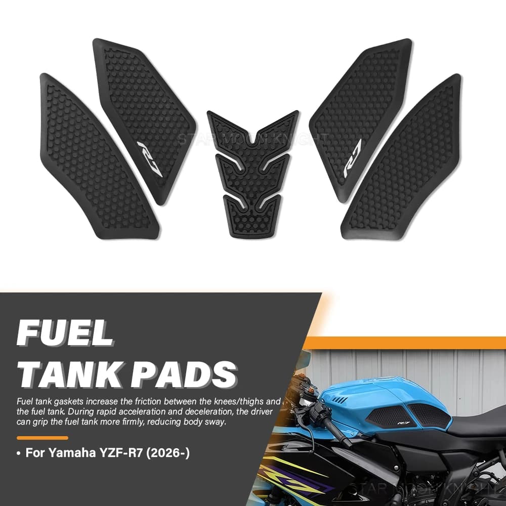 2026 New For YAMAHA YZF R7 YZF-R7 YZFR7 Motorcycle Side Fuel Tank Stickers Protector Knee Non-slip Pad Decal Tankpad Accessories