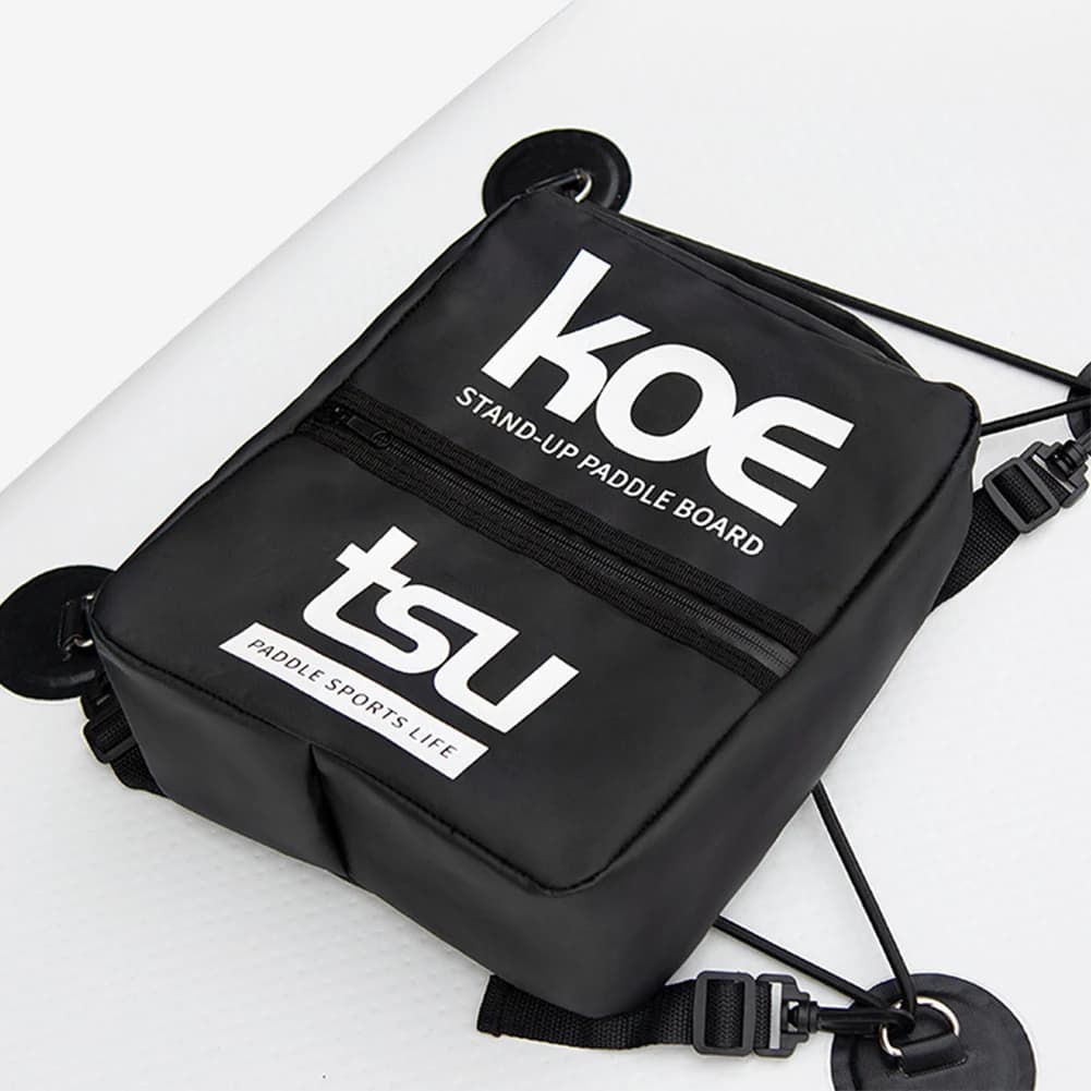 Stand Up Paddle Board Deck Bag PU Paddle Board Borsa portaoggetti in rete impermeabile con accessori per kayak con fibbia fissa e regolabile