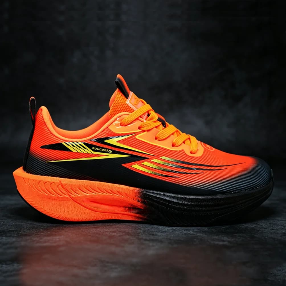 Scarpe da corsa da uomo con piastra in carbonio, speciali per maratona, traspiranti, leggere, comode, antiscivolo, da donna