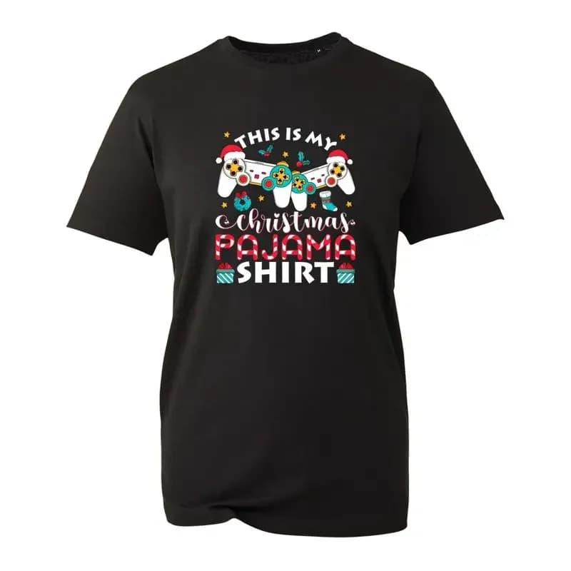This Is My Christmas Pajama T Shirt Gamer Joystick Funny Xmas Top