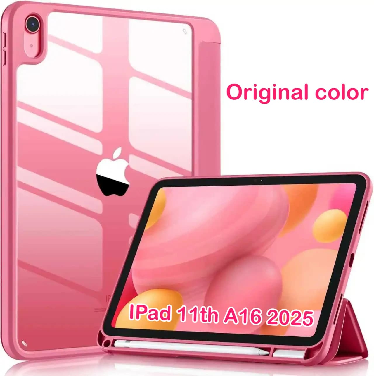 Nuova custodia per tablet per iPad (A16) 11 pollici 2025 10a generazione 10.9 pollici Cover protettiva antiurto in TPU trasparente con portapenne