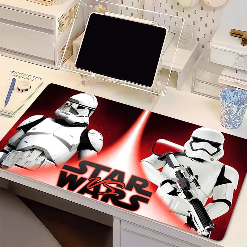 Tappetino per mouse Anime 90x40cm Star Wars Accessori da gioco PC Gamer alfombrilla Tappetino per scrivania per computer Tappetino per tastiera per laptop Varmilo Mousepad