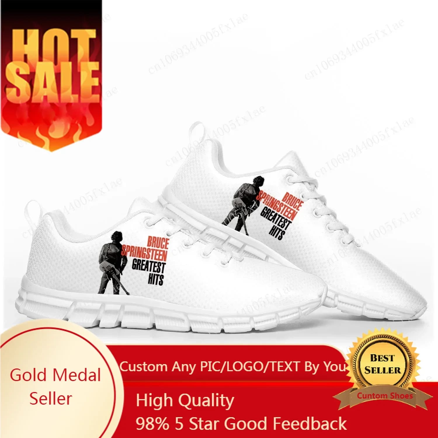 Born To Run Women's Sports Shoes Bruce Springsteen Sneakers Casual Shoes Customized for Couple