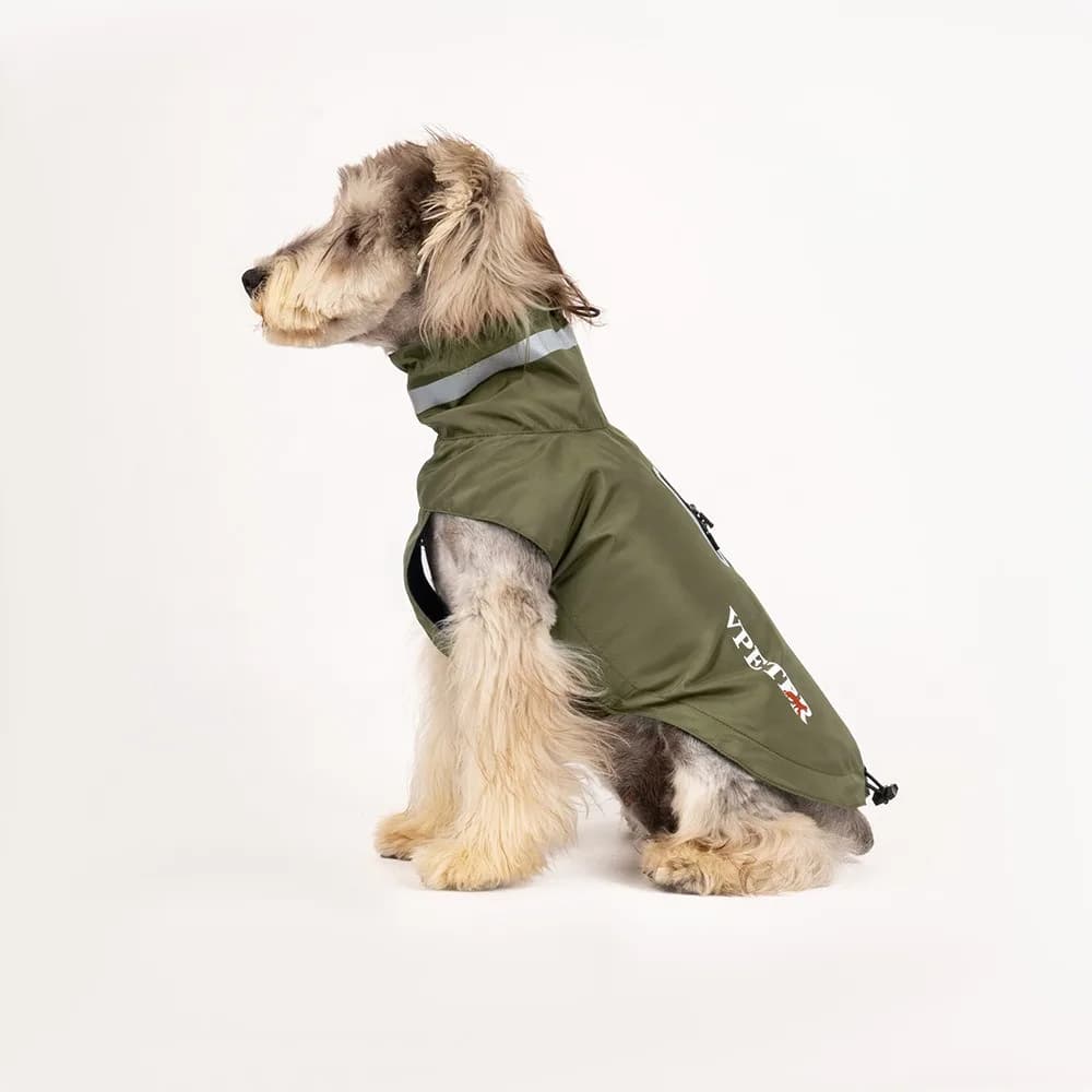 Fresco impermeabile per cani regolabile con cinturino riflettente, morbido e impermeabile, vestiti per cani con guinzaglio sul petto, cappotto da esterno per animali domestici