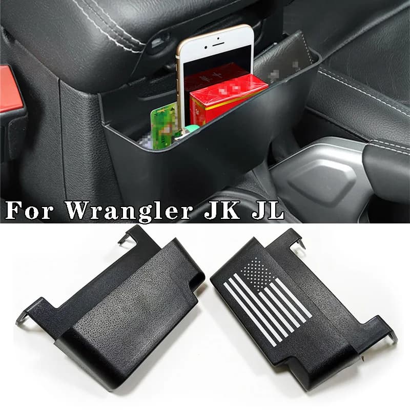 Console centrale per auto, scatola portaoggetti sospesa, bracciolo, organizer, supporto per vassoio, tasca per Jeep Wrangler JK JL JLU 2007-2021