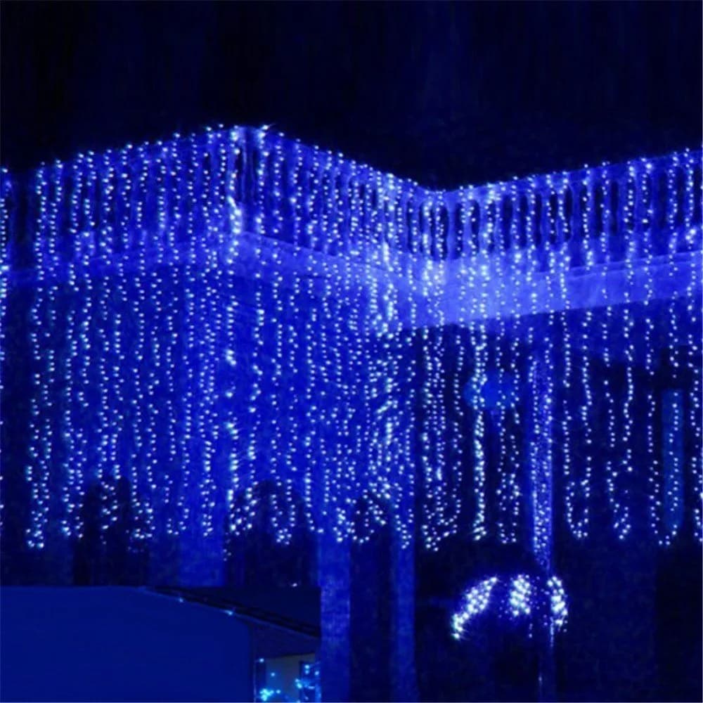 Luci a Cascata LED 3Mx3M 300LED 220V EU, Luci Decorative per Natale, Capodanno, Matrimoni e Feste, Illuminazione per Esterni