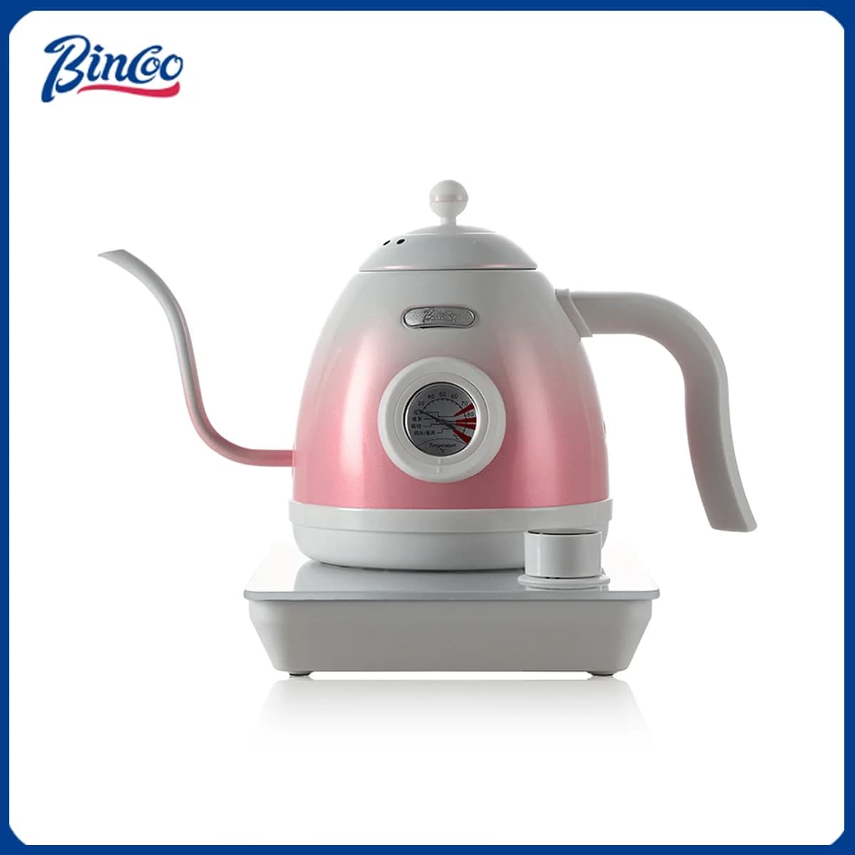 BINCOO Bollitore elettrico a temperatura costante Caffettiera prodotta a mano Anti combustione a secco Pentola riscaldante con spegnimento intelligente per uso domestico