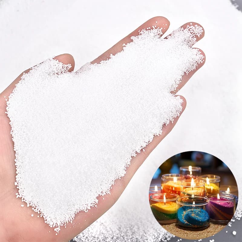 100/150/200/500/1000g Cera perlata granulare bianca per materiali per la produzione di candele fatte a mano Pittura con sabbia Cera Candela Artigianato Decorazioni per la casa
