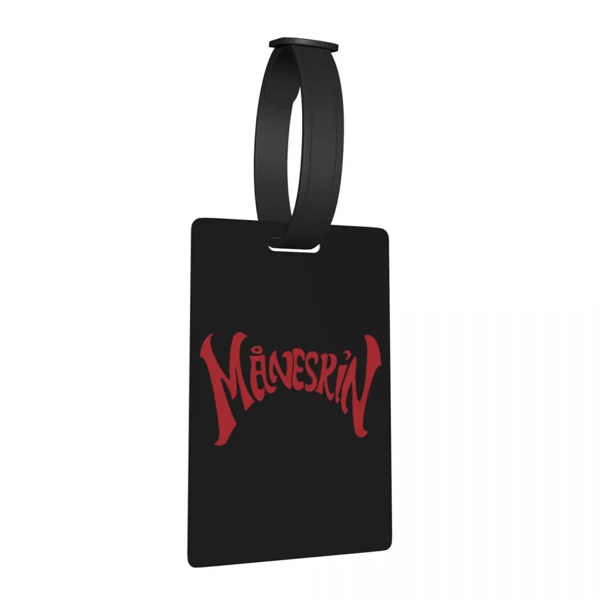 Etichette per bagagli con logo rosso Maneskin, accessori per valigie, etichetta per bagaglio da viaggio, porta etichette per nome e indirizzo