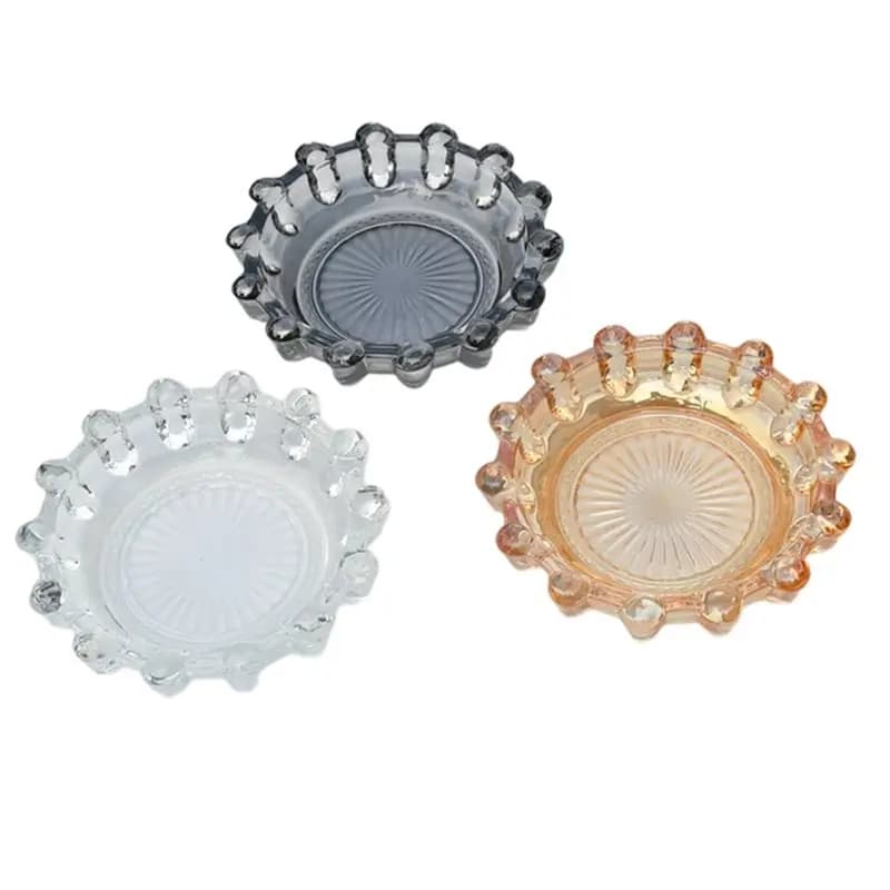 Amber Glass For Tea Lights, Candle Holder Tray For Votives& Diffusers-Home Decor-A68E