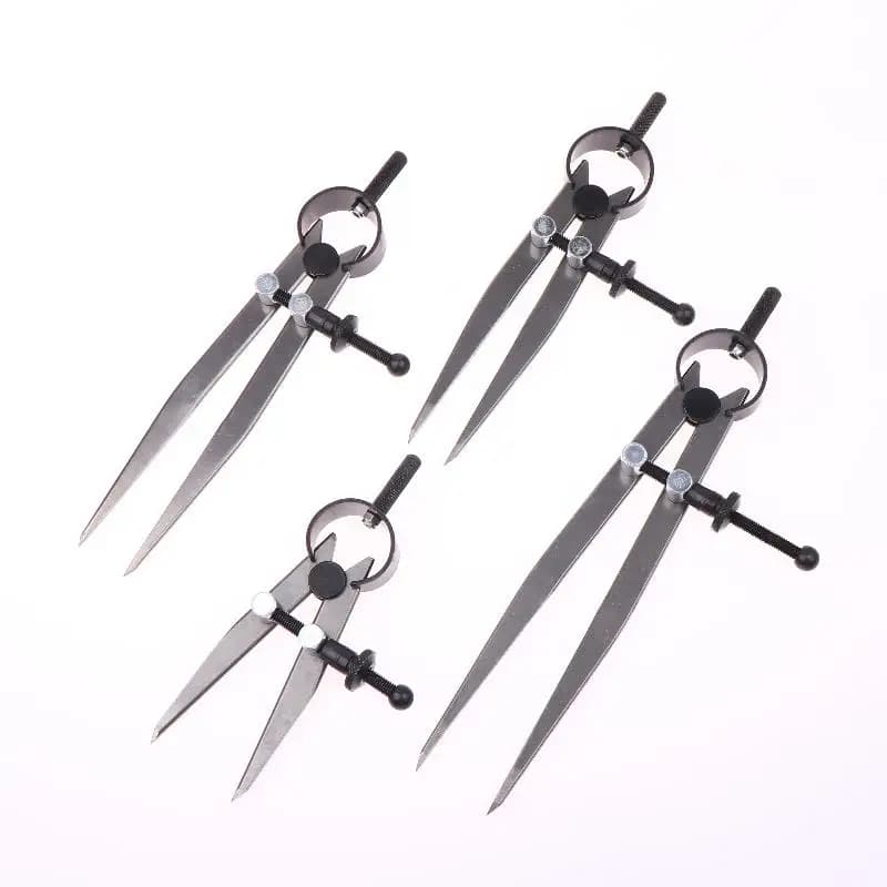 1 Pezzo Calibro Girevole Regolabile per Marcatura Linee in Pelle, Calibro a Forbice Rotante, Strumento Artigianale per Lavorazione Pelle