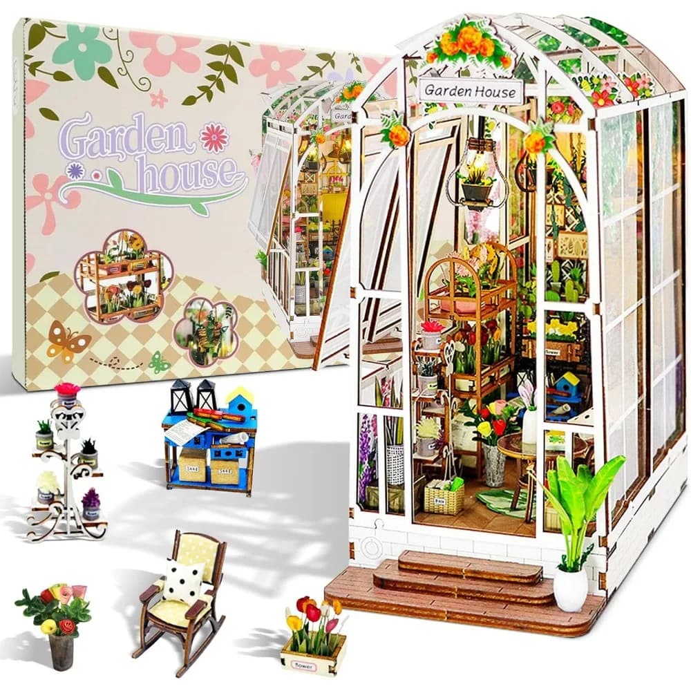 Kit di angolo per libri in miniatura fai-da-te per adulti con luce a LED, regalo per decorazioni per scaffali puzzle 3D per adolescenti e donne