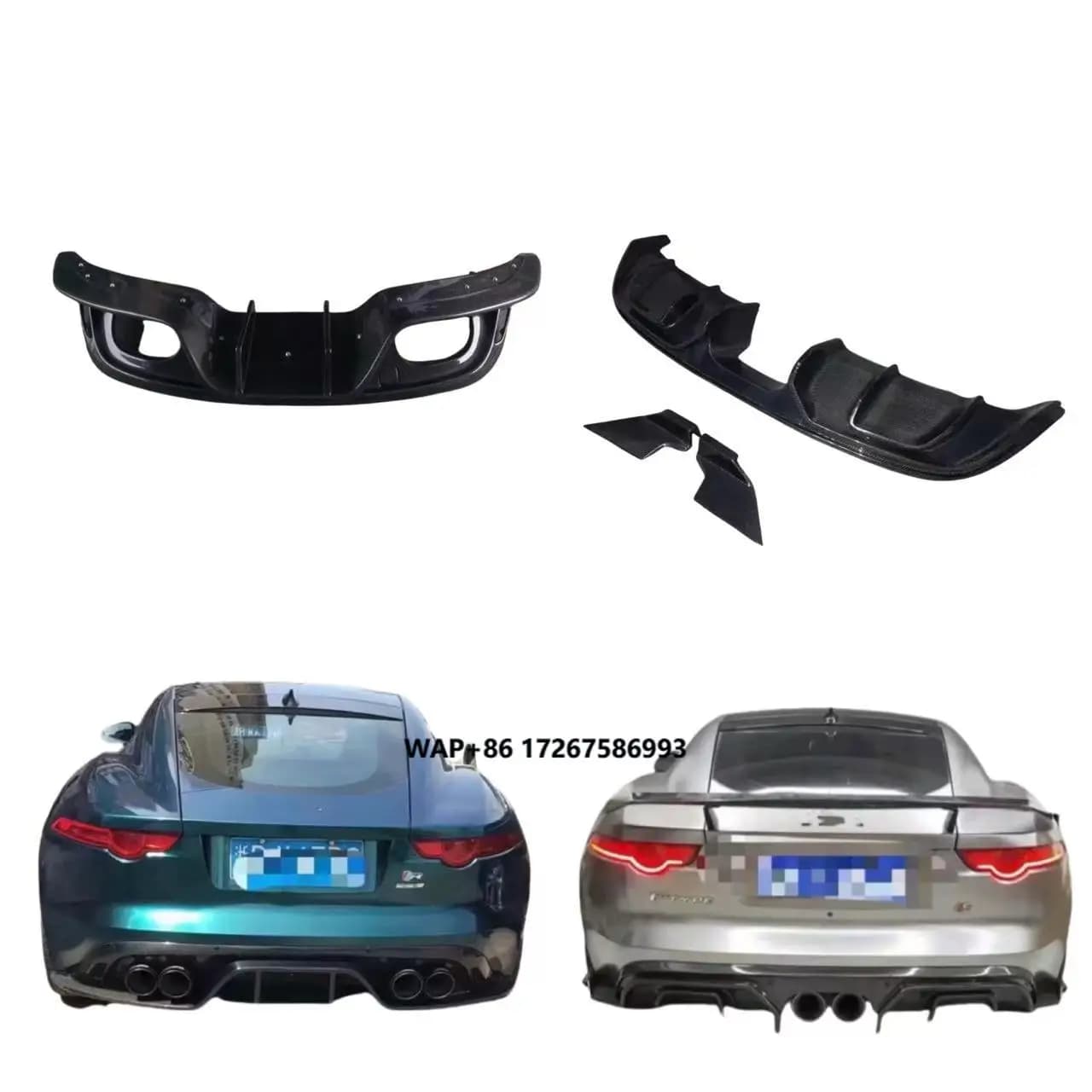 For f Type Carbon Fiber Rear Diffuser Body Kit