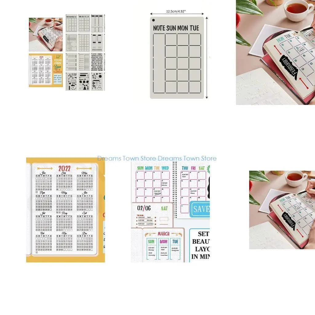 HX6A 20 pz Journal Stencil Modelli disegno fai da te per Planner Notepad Journal Notebook Diario Scrapbook Pianificazione