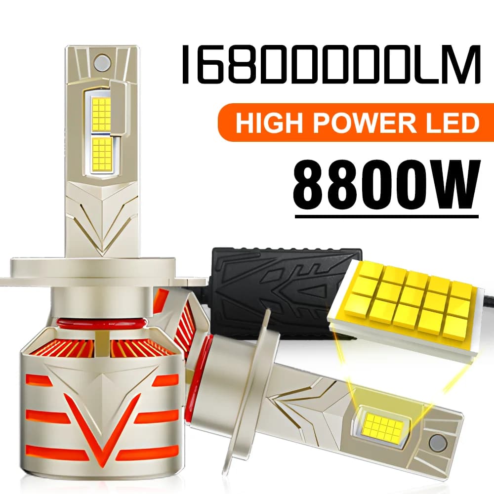 8800W 16800000LM H7 H4 H11 Faro principale ad alta potenza 9980 CSP Canbus H1 H8 9005 HB3 9006 HB4 9012 Turbo Lampada per auto Faro principale