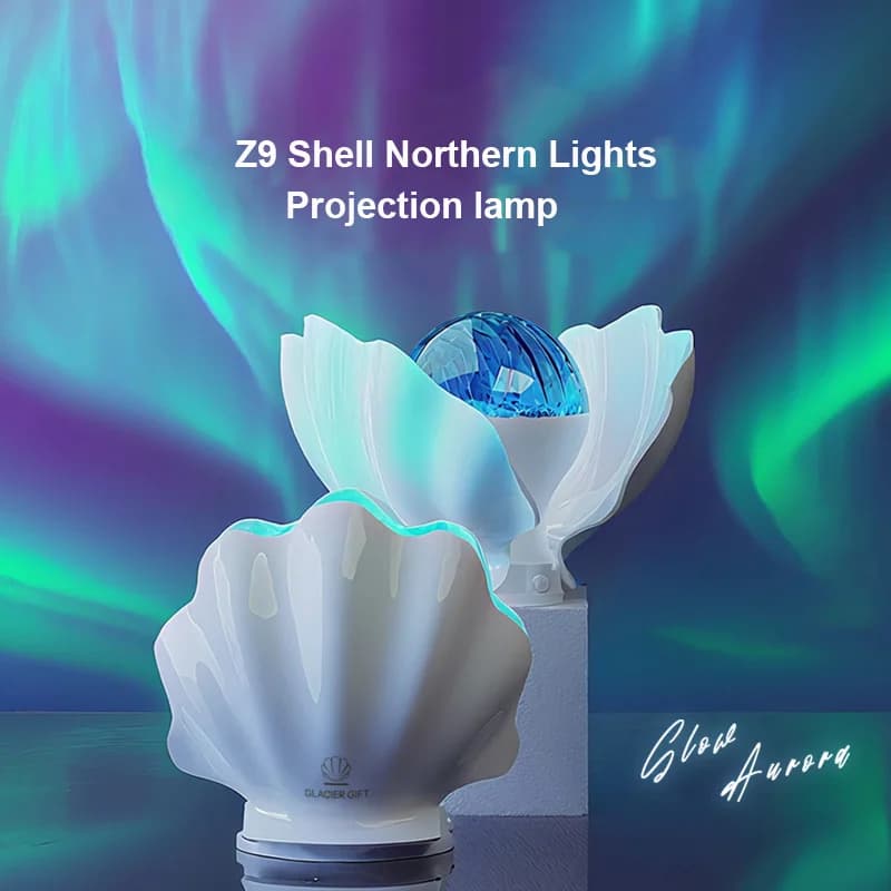 Conchiglia Perla Cielo stellato Proiezione Aurora Ondulazione dell'acqua Lampada d'atmosfera Lampada da notte a soffitto per camera da letto romantica