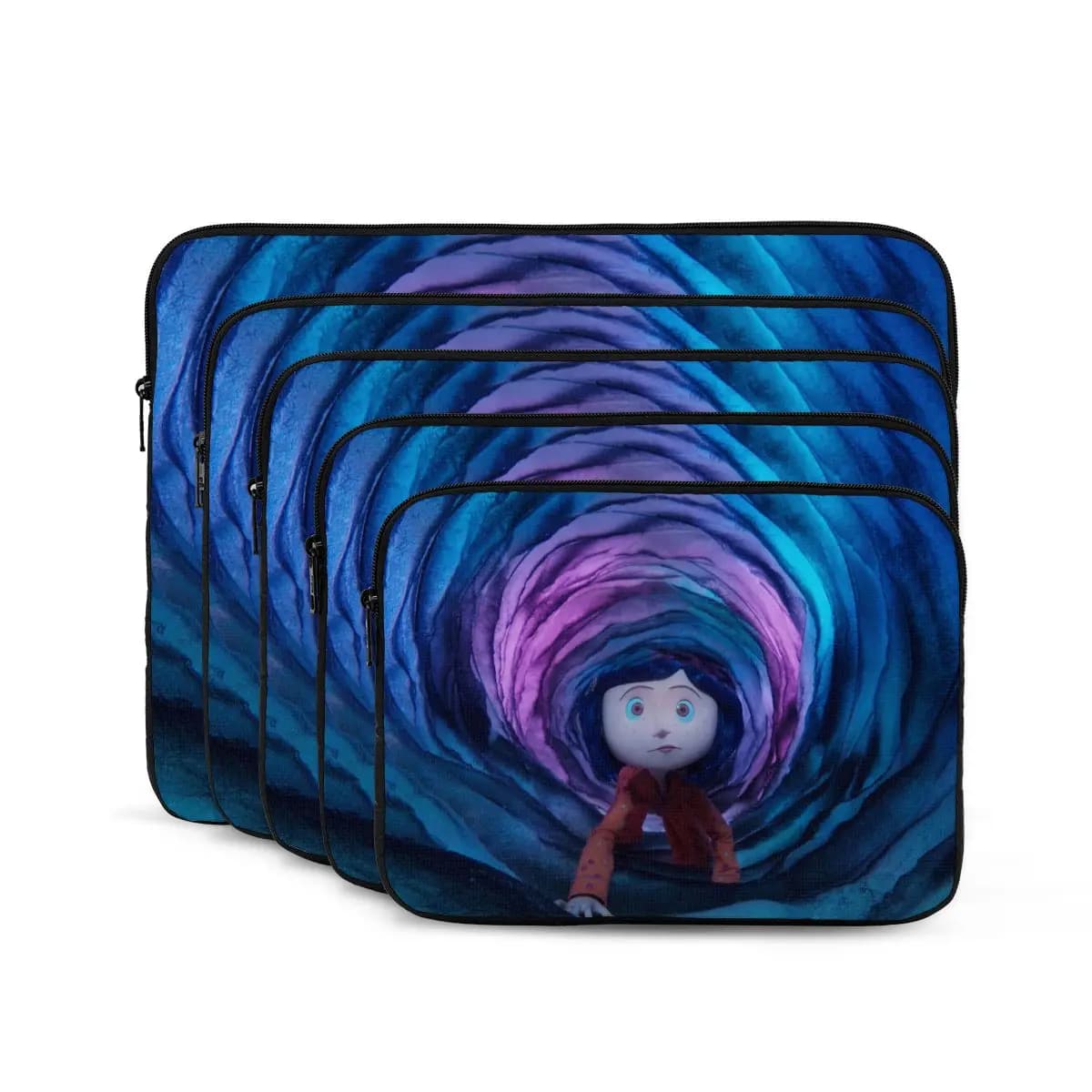 Coralines Halloween Cartoon Anime Notebook Laptop Bag Case Pouch Notebook Sleeve Cover Bag Tablet Shockproof Case Bag