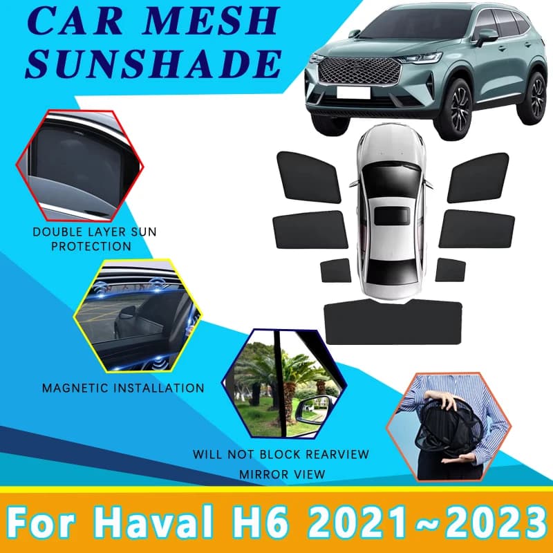 Per GWM Haval H6 3RD Gen Accessori 2021 2022 2023 2024 Magnetico Auto Parasole Scudo Parabrezza Tenda Finestrino Laterale Tende Da Sole