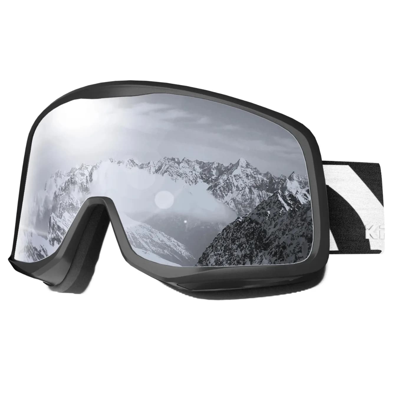 Kapvoe Occhiali da sci Occhiali da snowboard Maschera da sci Uomo Donna Kit di occhiali con lenti antiappannamento Protezione UV400 Neve Motoslitta Adulto