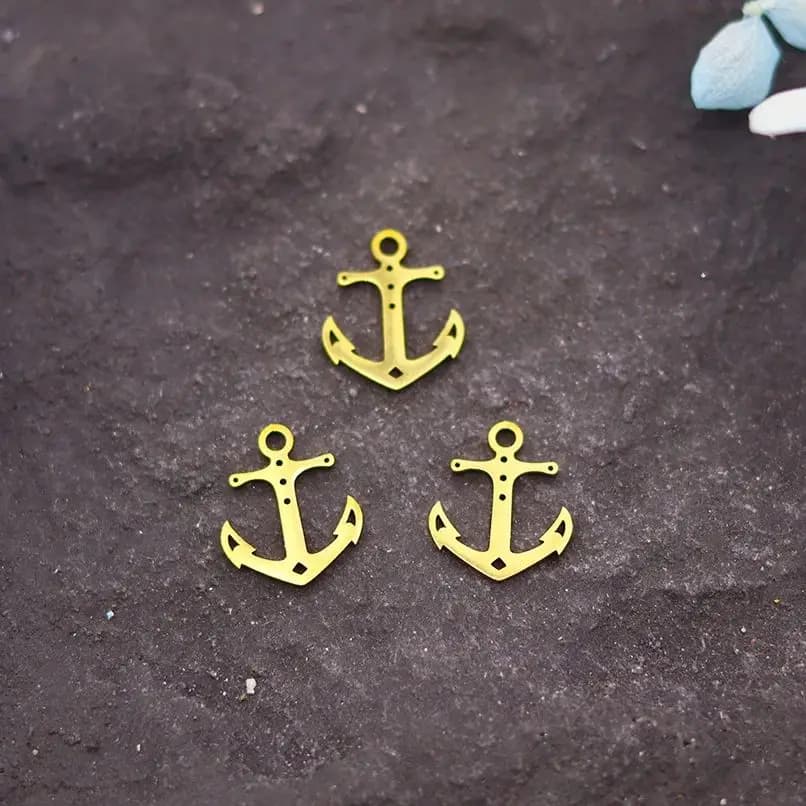 3 pendenti con mini ancoraggio per barca, ciondolo in acciaio inossidabile, adatti per braccialetti artigianali fai da te, collane, creazione di gioielli, accessori in metallo fatti a mano
