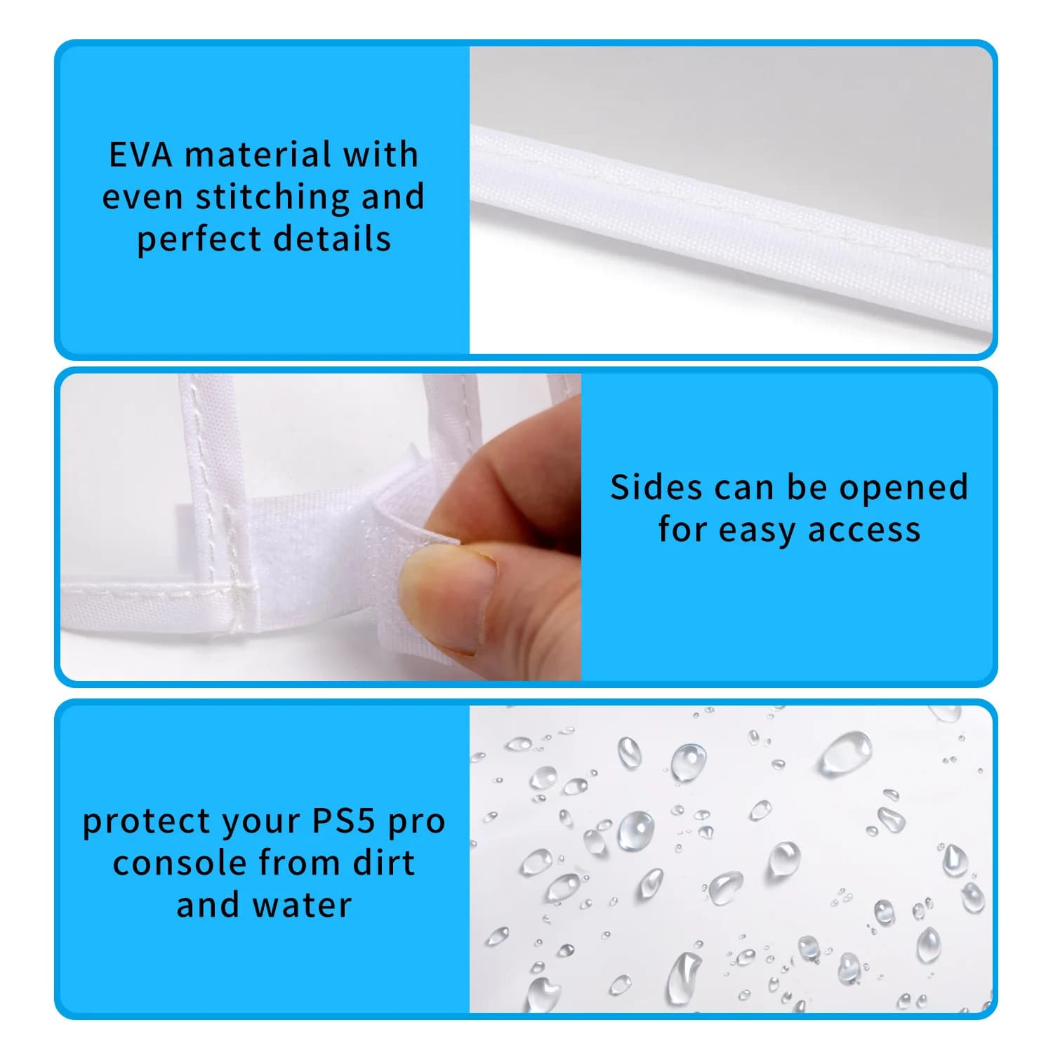 EVA Transparent Vertical Dust Cover for PS5 Pro Protective Case Dustproof Shell Anti-Scratch for ps5 Pro Accessories
