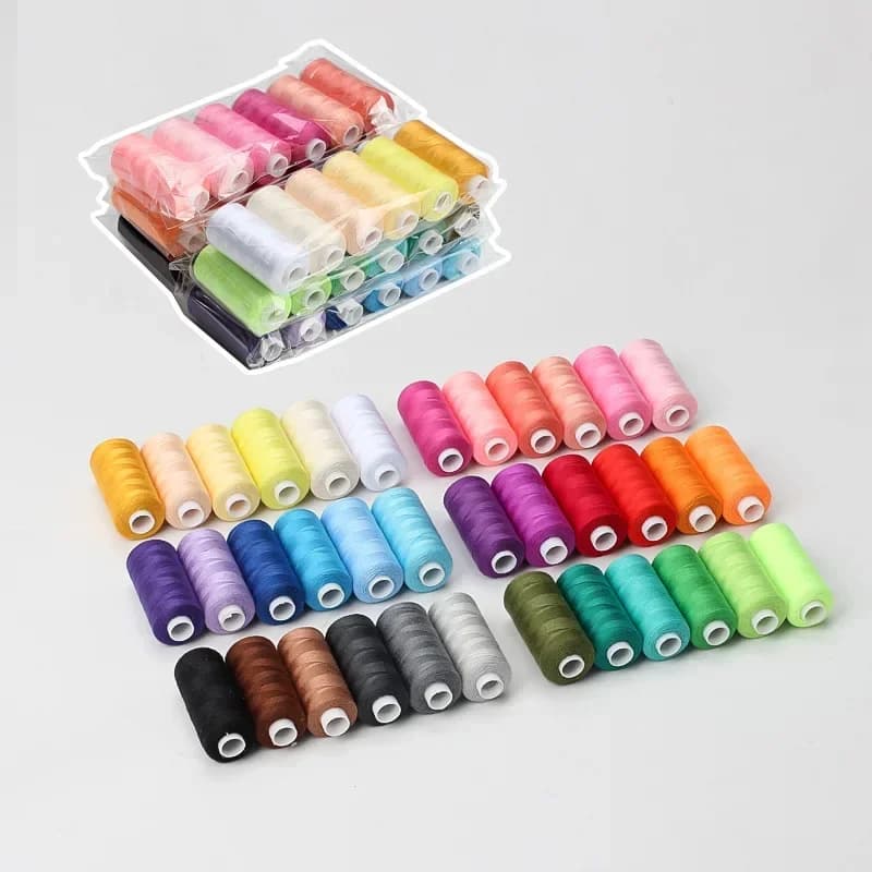 Set di 6 fili da cucito in poliestere con colori assortiti per cucito e ricamo domestico fai-da-te - Confezione di colori multipli