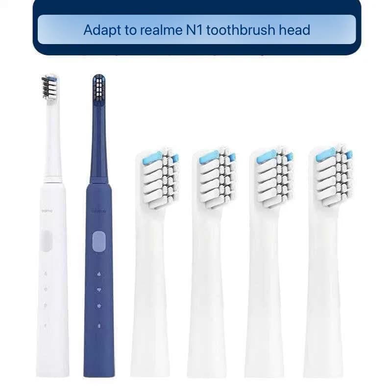 2/4 pieces suitable for heads for electric toothbrush Realme N1 Sonic Smart bristles soft nozzle spare heads with DuPont bristles