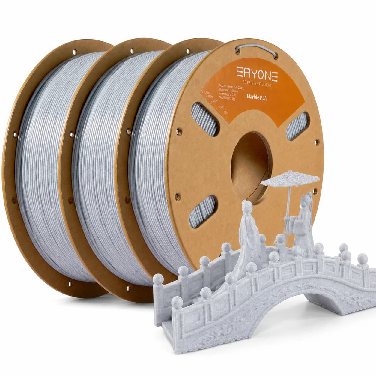 Eryone PLA Marmo Colore 1/3/5/10KG Filamento Premium Stampa 3D, 1KG/bobina, Grande vendita 1/3/5/10kg pla filamento di colore marmo