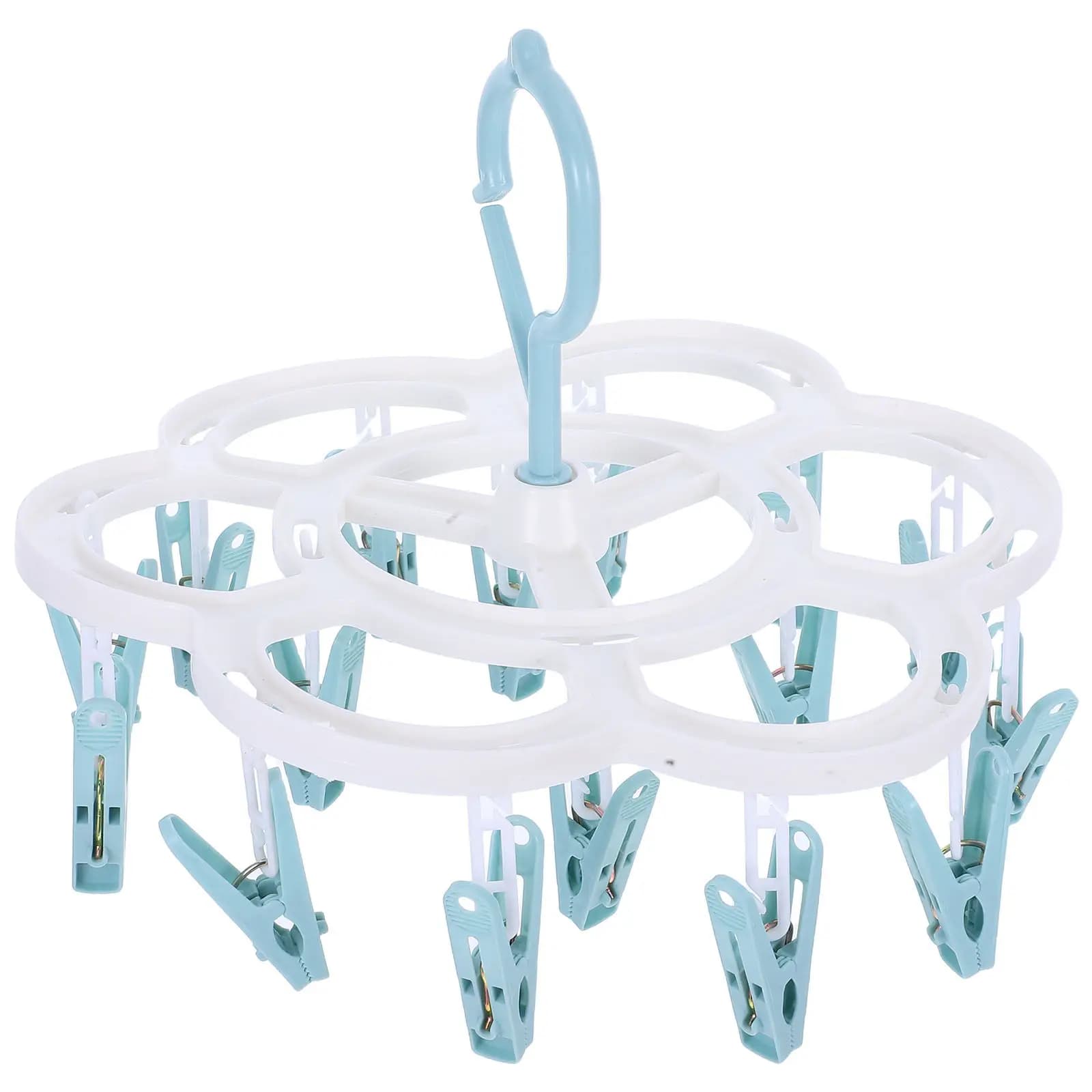 1Pcs Plum Blossom Sock Drying Rack Windproof Rotatable 360 Household Underwear Hanger Heat Resistant Clothes Rack Portable