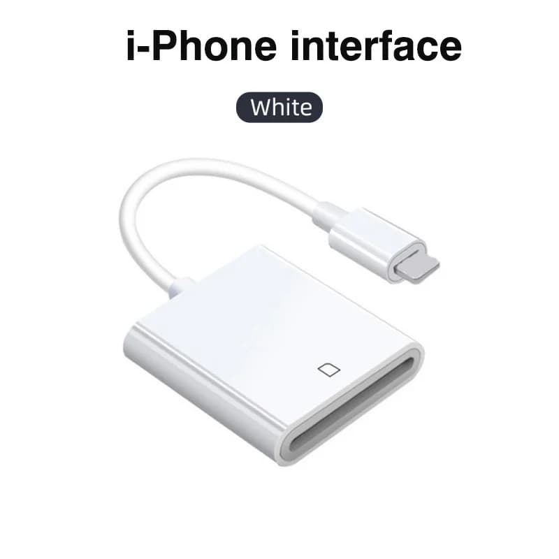Lettore di schede SD Lightning per iPhone iPad, adattatore per schede di memoria per fotocamera