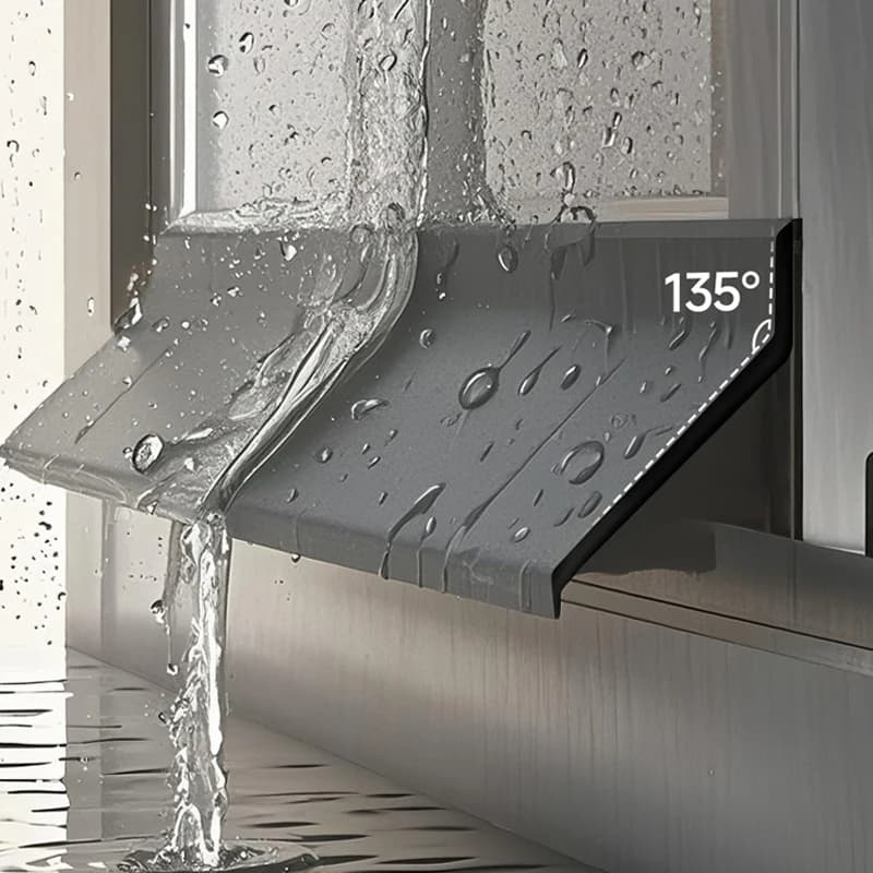 1m Finestra di casa Barra di blocco dell'acqua Finestra scorrevole Guarnizione antipioggia Balcone Isolamento Striscia di tenuta antivento Scheda lampeggiante