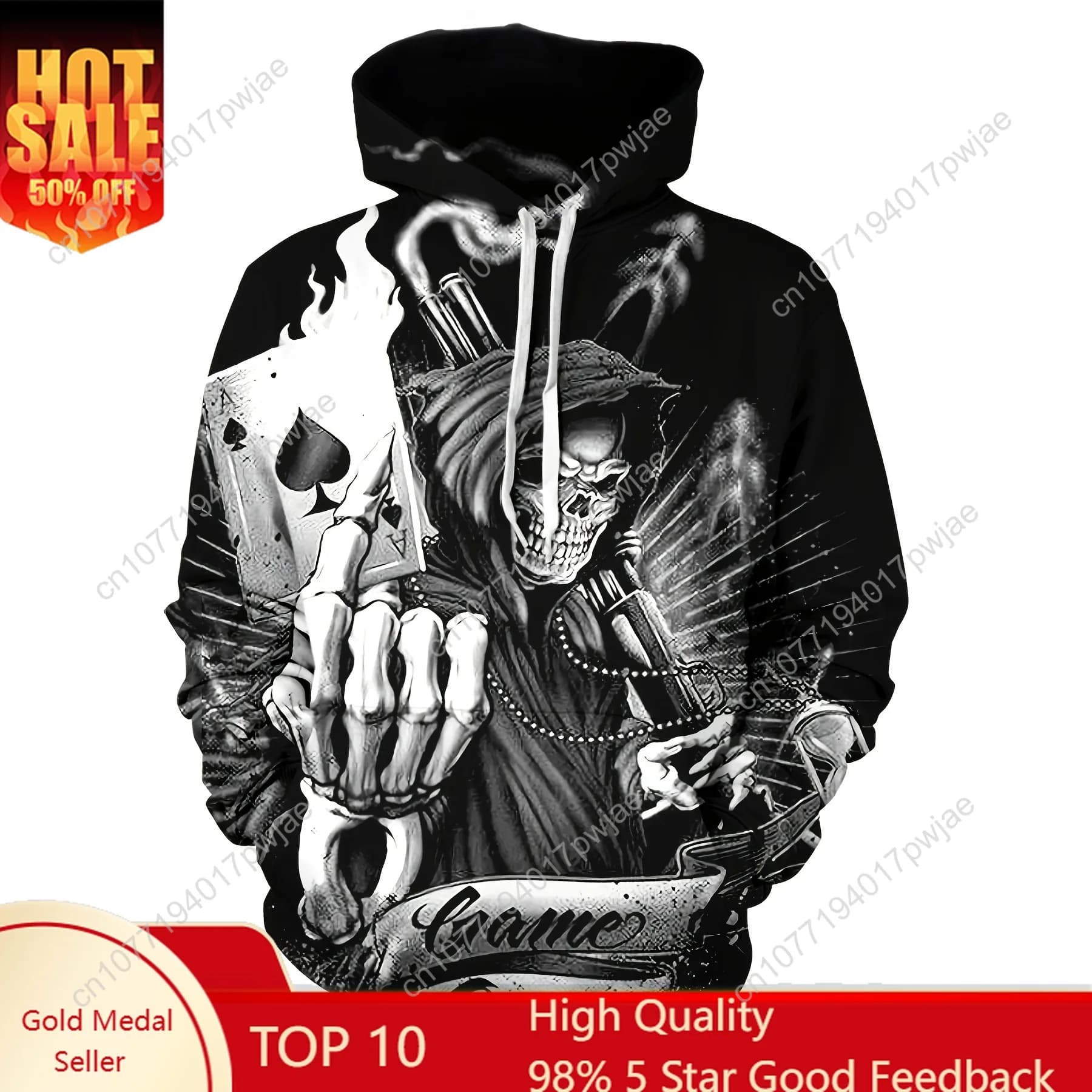 Men's 3D Hoodie, casual knitted polyester fabric with slightly elasticized, hoodie Regular fit with portrait print for autumn/ Wi-Fi