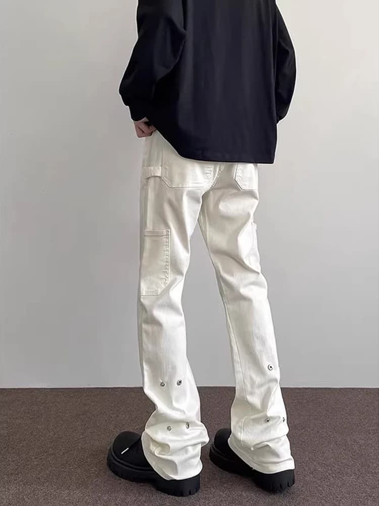 Jeans Slim Fit da Uomo, Pantaloni alla Moda di Marca con Effetto Snellente e Leggermente Svasati, per Uomini Alti, Abbigliamento Casual