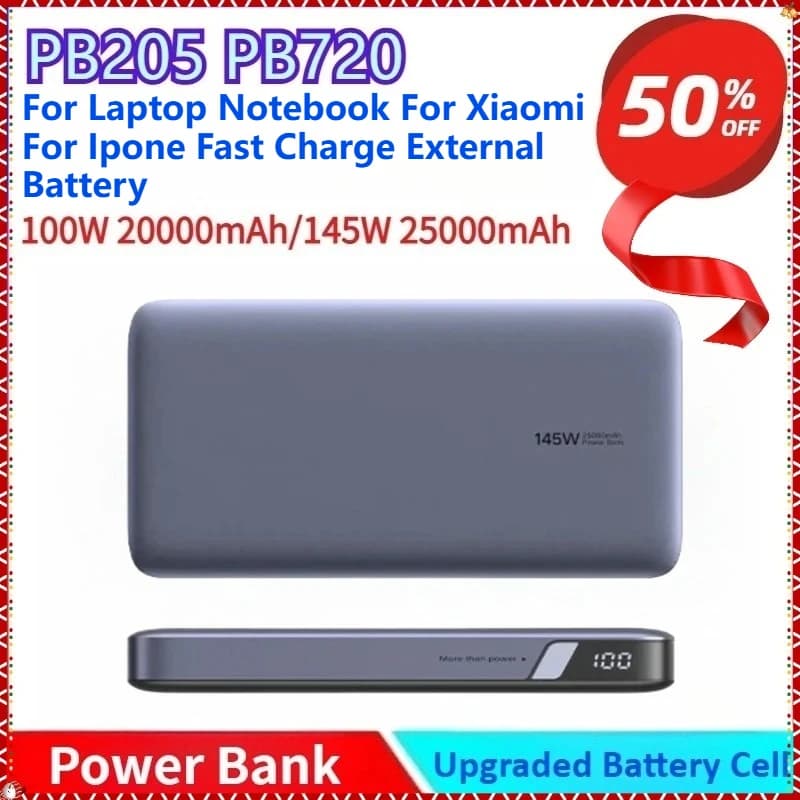 Nuovo PowerBank portatile a ricarica rapida PD da 25000 mAh 140 W per notebook portatile per Xiaomi per batteria esterna a ricarica rapida Ipone