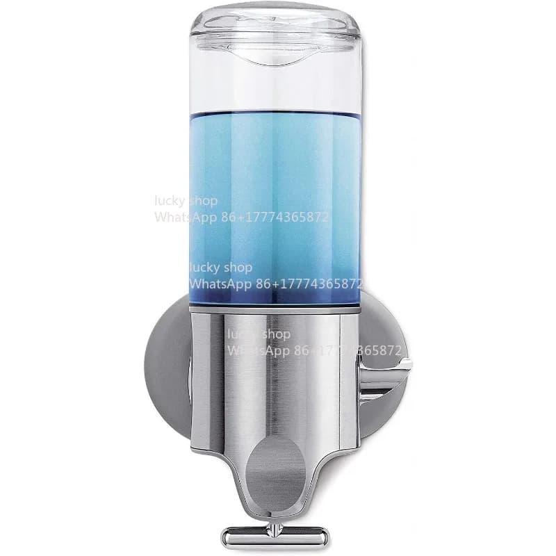Dispenser di Sapone a Pompa da Parete in Acciaio Inox da 15/30/45 Once/Punti