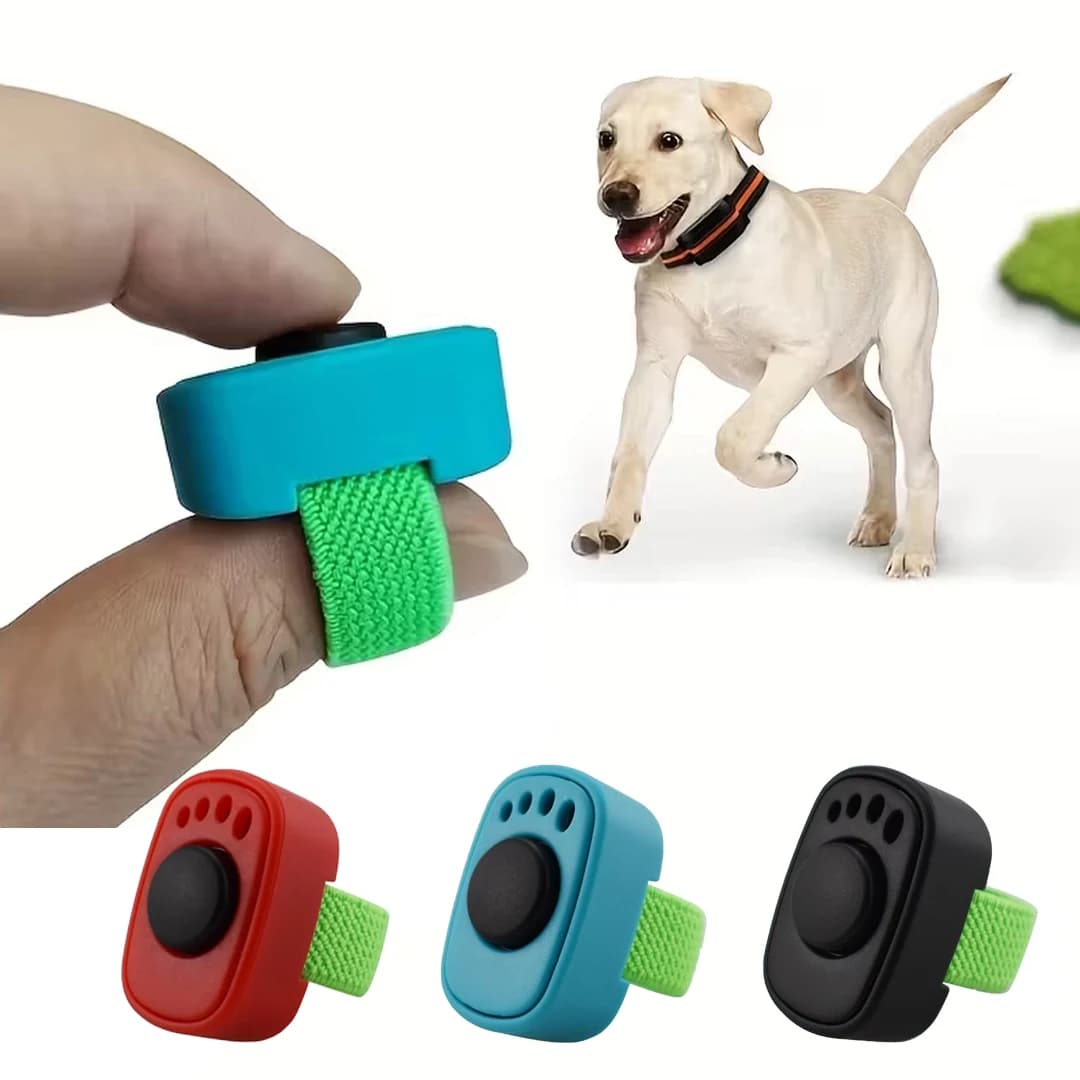 Clicker Professionale per Addestramento Cani, Mini Anello da Dito, Leggero, Interattivo, Senza Batteria