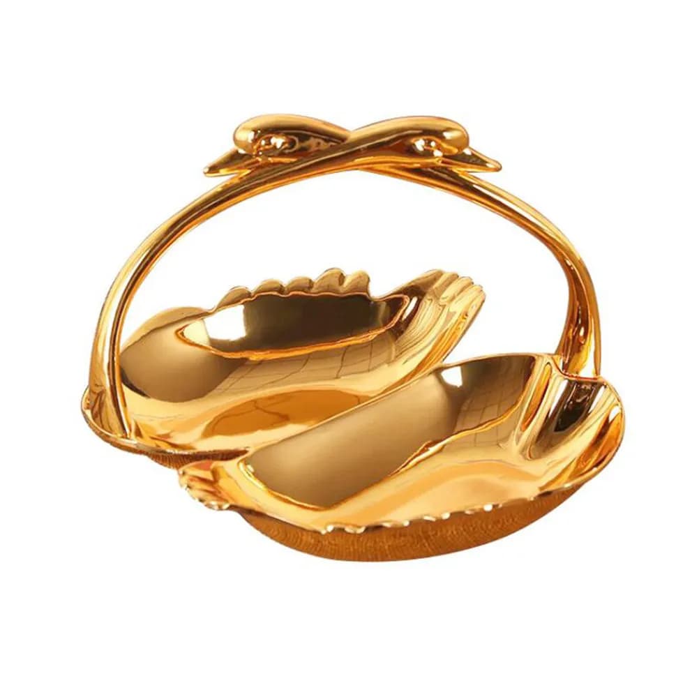 1 Pezzo Piatto in Metallo per Caramelle, Elegante Vassoio per Frutta, Decorazione per Matrimoni, Feste di Compleanno, Piatto per Snack, Frutta Secca e Cioccolatini