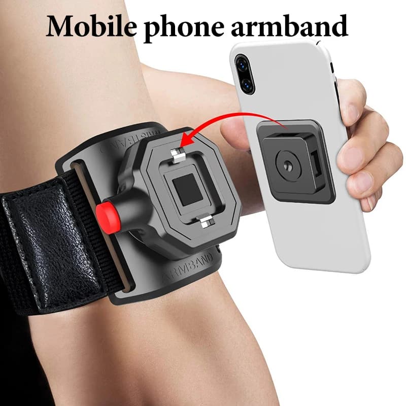 Borsa sportiva mobile girevole e staccabile per telefono, per corsa, borse sportive, borse per mp3/mp4, fascia da braccio per jogging, cinturino da polso per cellulare