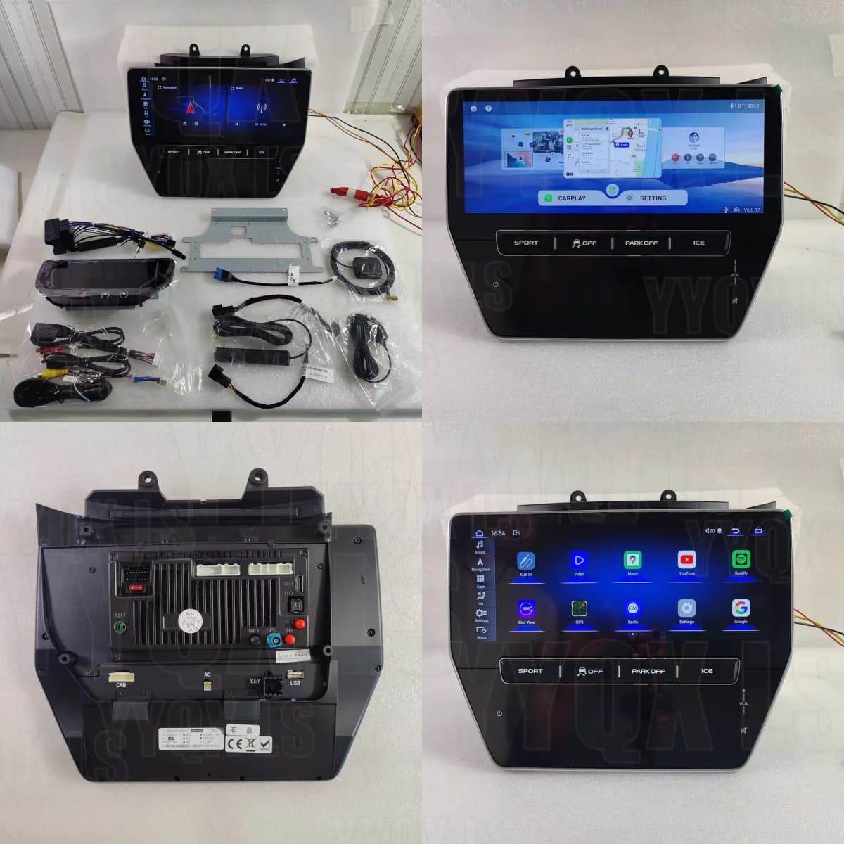 LS Android Car Radio AC Panel For Maserati GT 2007-2015 Stereo Multimedia Video Player Auto Carplay 4G WiFi GPS Navigation