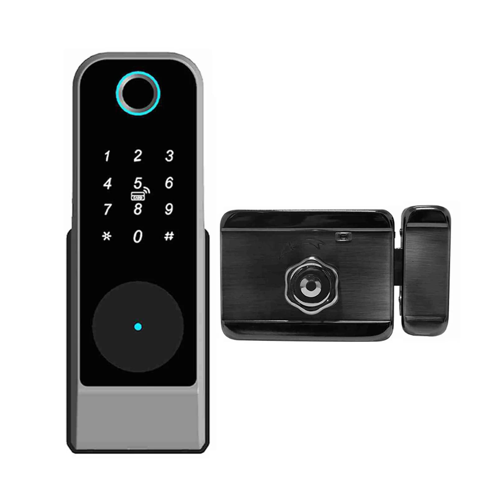 Serratura per porta senza chiave Password per impronte digitali Chiave per auto IP66 Serratura per porta intelligente a prova di acqua per Tuya Smart Door Lock Tastiera Smart Lock