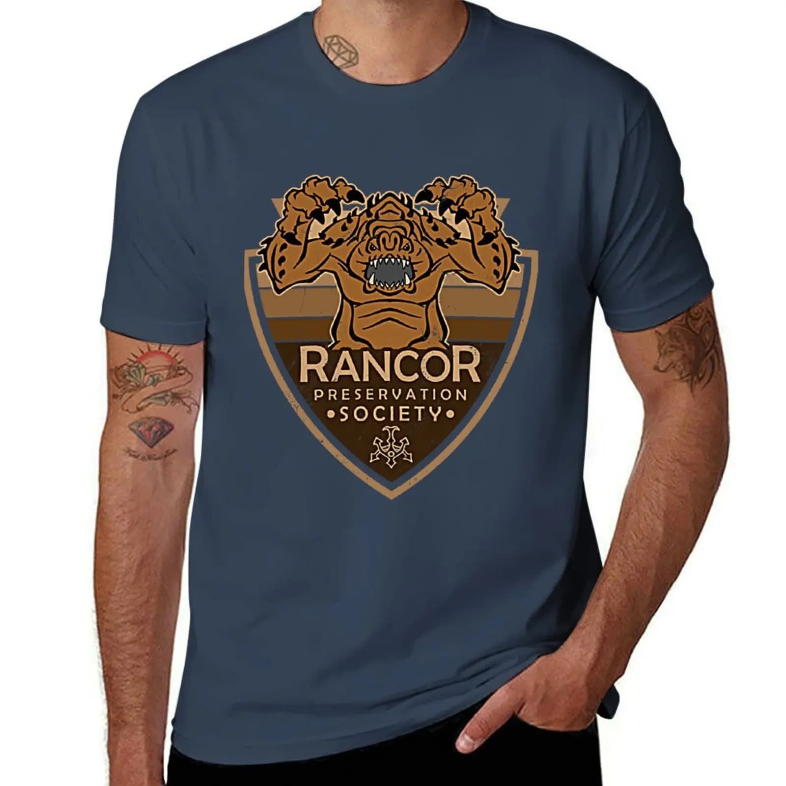 Rancor Preservation Society Geekdom Pop Culture DopeyArt T-shirt da lavoro industriale
