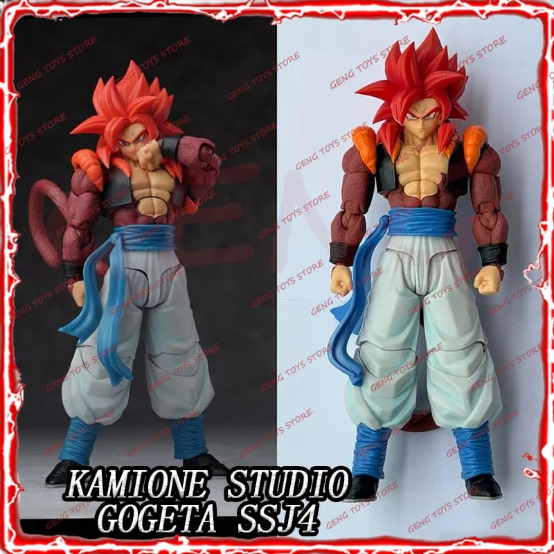 Kamione Studio Gogeta SSJ4 SHF Figure Dragon Ball GT Super Saiyan 4 Gogeta Anime Action Figure Tonsen Arttoys Giocattoli per Bambini Regali