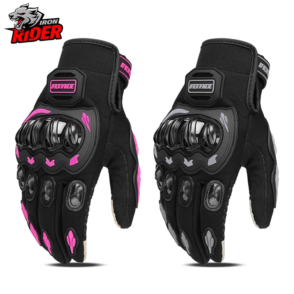 IRONRIDE Nuovi guanti estivi da moto per uomo e donna, guanti da moto anti-caduta, traspiranti, per guida fuoristrada, guanti da moto per tutti i tipi di guida